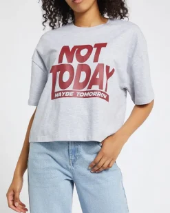 Fashion Dunnes Stores Drop Shoulder Boxy Graphic T-Shirt