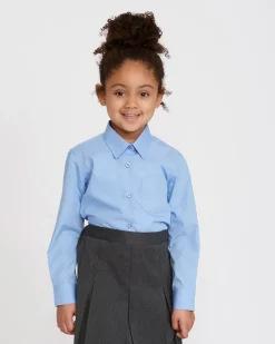 Fashion Dunnes Stores Easy Care Long-Sleeved Blouse - Pack Of 3 (4-16 Years)