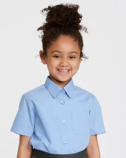 Discount Dunnes Stores Easy Care Short-Sleeved Blouses - Pack Of 3 (4-16 Years)