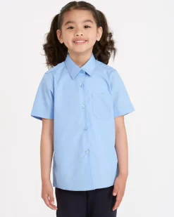 Discount Dunnes Stores Easy Care Short-Sleeved Blouses - Pack Of 3 (4-16 Years)