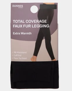 Hot Dunnes Stores Faux Fur Lined Thermal Leggings