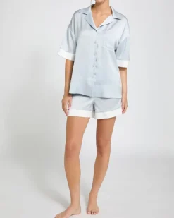 Fashion Dunnes Stores Francis Brennan the Collection Moyvane Silver Short Pyjama Set