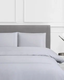 Sale Dunnes Stores Francis Brennan the Collection Midgrey Double Stripe Flat Sheet