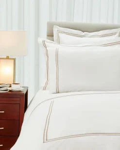 Clearance Dunnes Stores Francis Brennan the Collection Mink Double Stripe Oxford Pillowcase