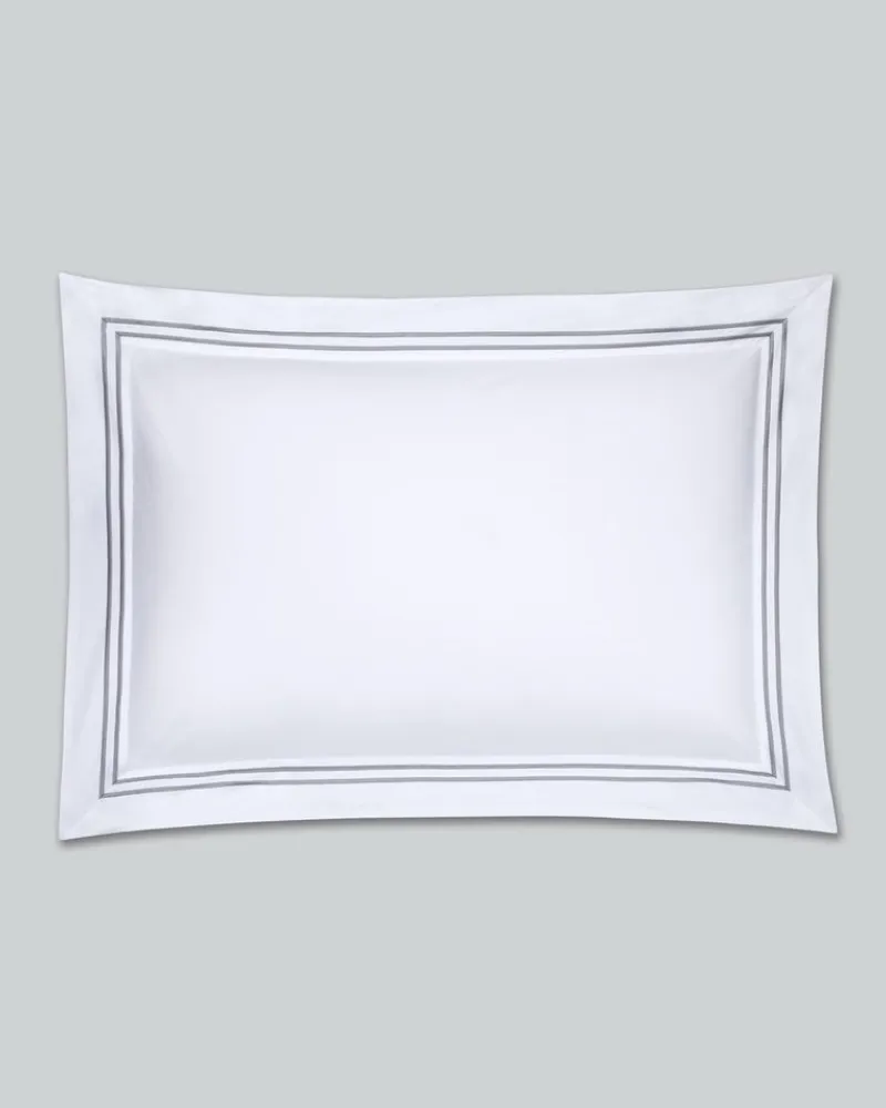 Hot Dunnes Stores Francis Brennan the Collection Grey Double Stripe Oxford Pillowcase