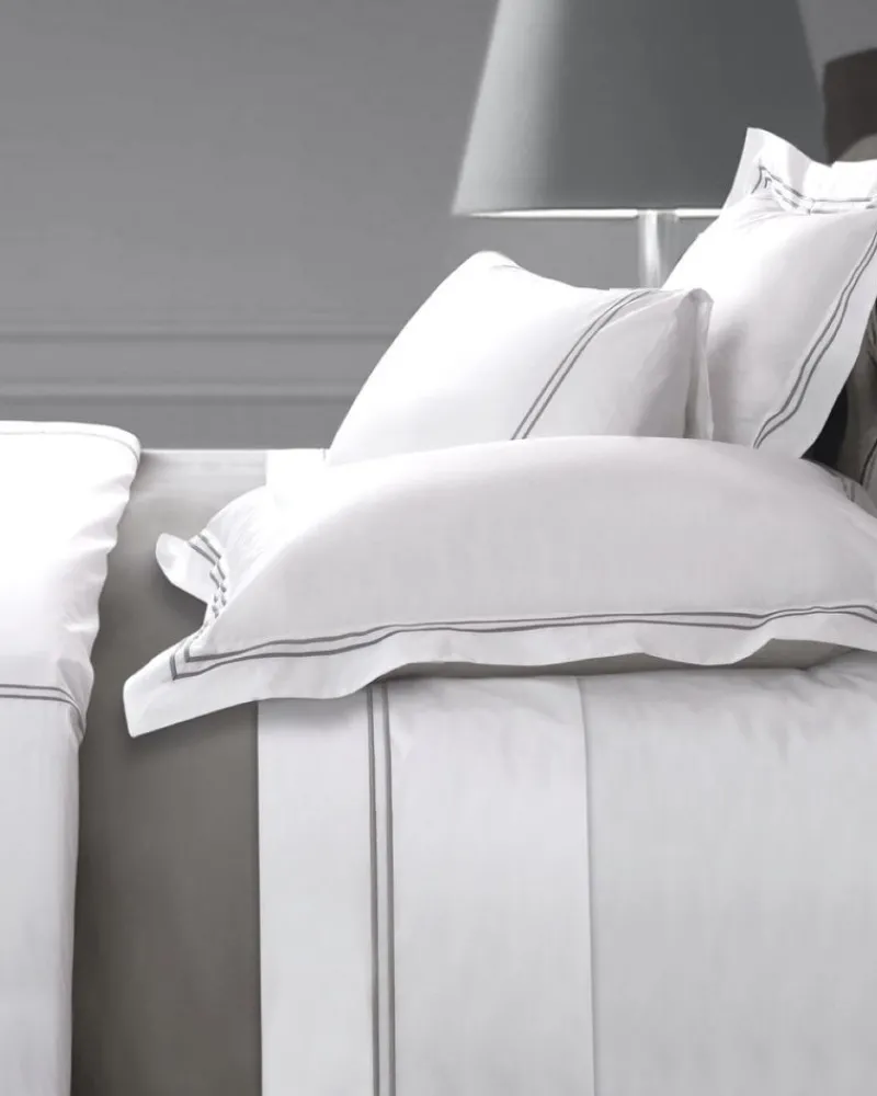 Hot Dunnes Stores Francis Brennan the Collection Grey Double Stripe Oxford Pillowcase