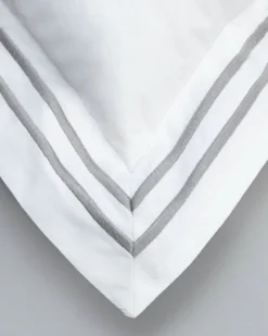 Hot Dunnes Stores Francis Brennan the Collection Grey Double Stripe Oxford Pillowcase