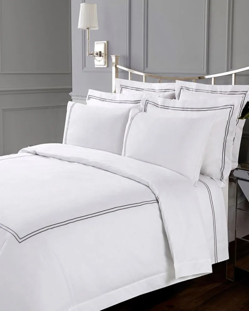 Hot Dunnes Stores Francis Brennan the Collection Grey Double Stripe Oxford Pillowcase