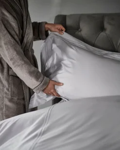 Best Dunnes Stores Francis Brennan the Collection Midgrey Stripe Standard Pillowcase