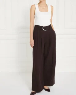 Sale Dunnes Stores Gallery High Waisted Belted Wide Leg Trousers