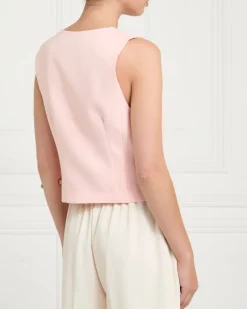 Hot Dunnes Stores Gallery Light Pink Bow Tie Waistcoat Top