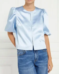 Best Dunnes Stores Gallery Satin Short Balloon Sleeve Jacket