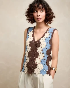 Outlet Dunnes Stores Gallery Sylvie Crochet Knit Waistcoat