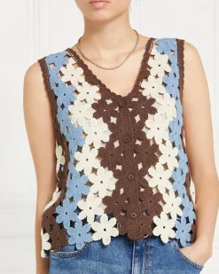 Outlet Dunnes Stores Gallery Sylvie Crochet Knit Waistcoat