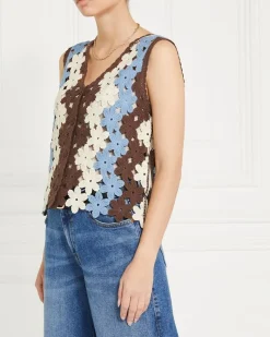Outlet Dunnes Stores Gallery Sylvie Crochet Knit Waistcoat