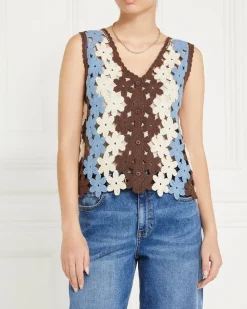 Outlet Dunnes Stores Gallery Sylvie Crochet Knit Waistcoat