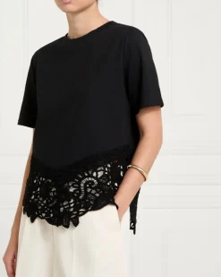 Clearance Dunnes Stores Gallery Sylvie Lace Hem T-Shirt