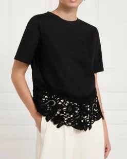 Clearance Dunnes Stores Gallery Sylvie Lace Hem T-Shirt