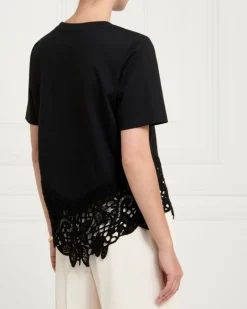 Clearance Dunnes Stores Gallery Sylvie Lace Hem T-Shirt