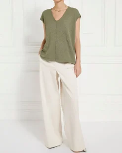 Clearance Dunnes Stores Gallery V-Neck Cut And Sew Top