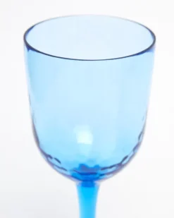 Sale Dunnes Stores Hammered Blue Tint Wine Glass