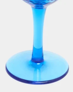 Sale Dunnes Stores Hammered Blue Tint Wine Glass