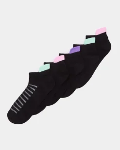 Sale Dunnes Stores Heel Guard Cotton Trainer Socks - Pack Of 5