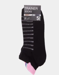 Sale Dunnes Stores Heel Guard Cotton Trainer Socks - Pack Of 5