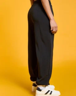 Clearance Dunnes Stores Helen Steele Black Modal Soft Touch Gathered Hem Jogger