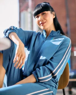 Fashion Dunnes Stores Helen Steele Blue Modal Soft Touch Side Tape Jacket