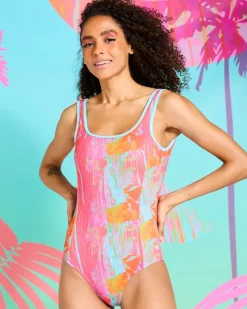 Outlet Dunnes Stores Helen Steele Printed Scoop Back Swimsuit