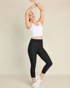 Fashion Dunnes Stores High Waisted Stretch Core Black Capri Leggings