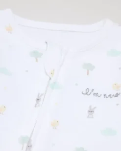 New Dunnes Stores I'm New Here Two-Way Zip Sleepsuit (Newborn-12 Months)