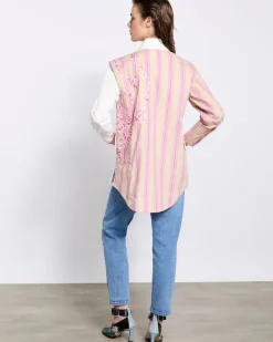 Best Dunnes Stores Joanne Hynes The Cut Away Pinstripe Heirloom Embroidered Shirt