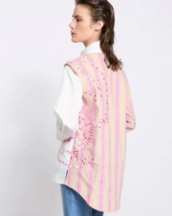 Best Dunnes Stores Joanne Hynes The Cut Away Pinstripe Heirloom Embroidered Shirt