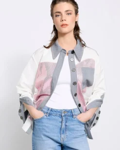 Hot Dunnes Stores Joanne Hynes The 'Artisan' Sequin, Cotton, And Sheer Back Shirt
