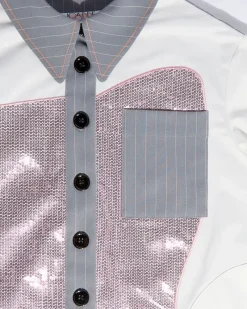 Hot Dunnes Stores Joanne Hynes The 'Artisan' Sequin, Cotton, And Sheer Back Shirt