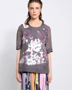 Outlet Dunnes Stores Joanne Hynes The 'Artisan' Abstract Sequin Organza Sequin Top