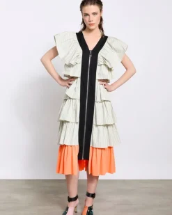 Online Dunnes Stores Joanne Hynes The 'Dreamers' Frilled Pinstripe Dress