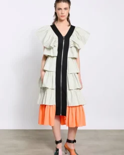 Online Dunnes Stores Joanne Hynes The 'Dreamers' Frilled Pinstripe Dress