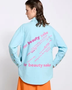 New Dunnes Stores Joanne Hynes The 'For Beauty Sake' Manifesto Print Linen Shirt
