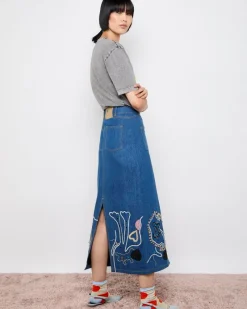 Discount Dunnes Stores Joanne Hynes 'Tiger Lady' Embellished Denim Skirt
