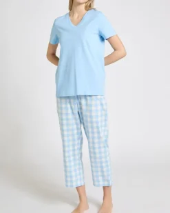 Best Dunnes Stores Knit Woven Pyjama Set