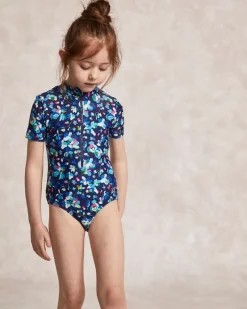 New Dunnes Stores Leigh Tucker Willow Shiv Short Sleeve Swimsuit (3-14 Years)
