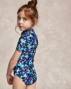 New Dunnes Stores Leigh Tucker Willow Shiv Short Sleeve Swimsuit (3-14 Years)