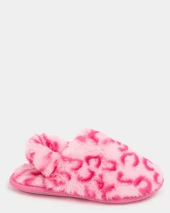 Fashion Dunnes Stores Leopard Fur Slider (Size 8-5)
