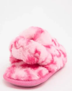 Fashion Dunnes Stores Leopard Fur Slider (Size 8-5)