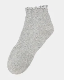 Online Dunnes Stores Lettuce Edge Quarter Length Socks - Pack Of 3