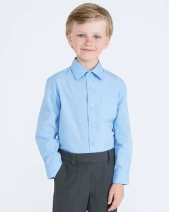 Best Dunnes Stores Long-Sleeved Easy Iron Shirt - Pack Of 3 - (4-16 Years)