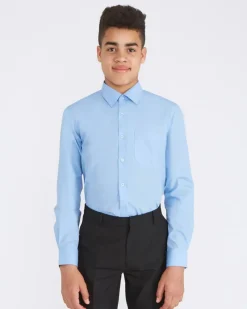 Fashion Dunnes Stores Long-Sleeved Non Iron Shirt - Pack of 3 - (4-16 Years)